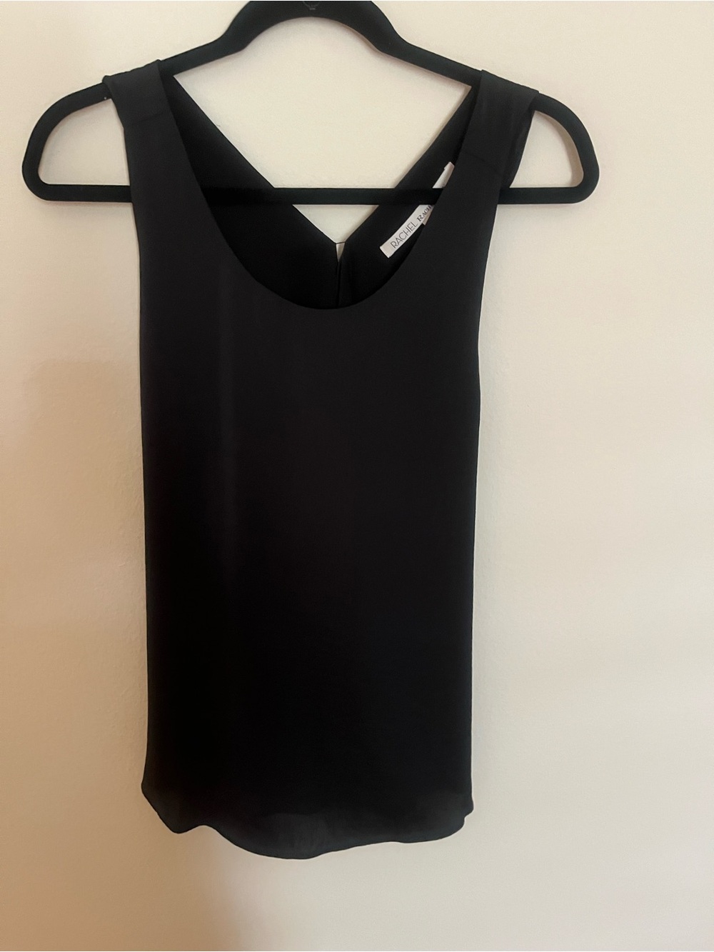 Black Sleeveless Scoop Neck Lined Too